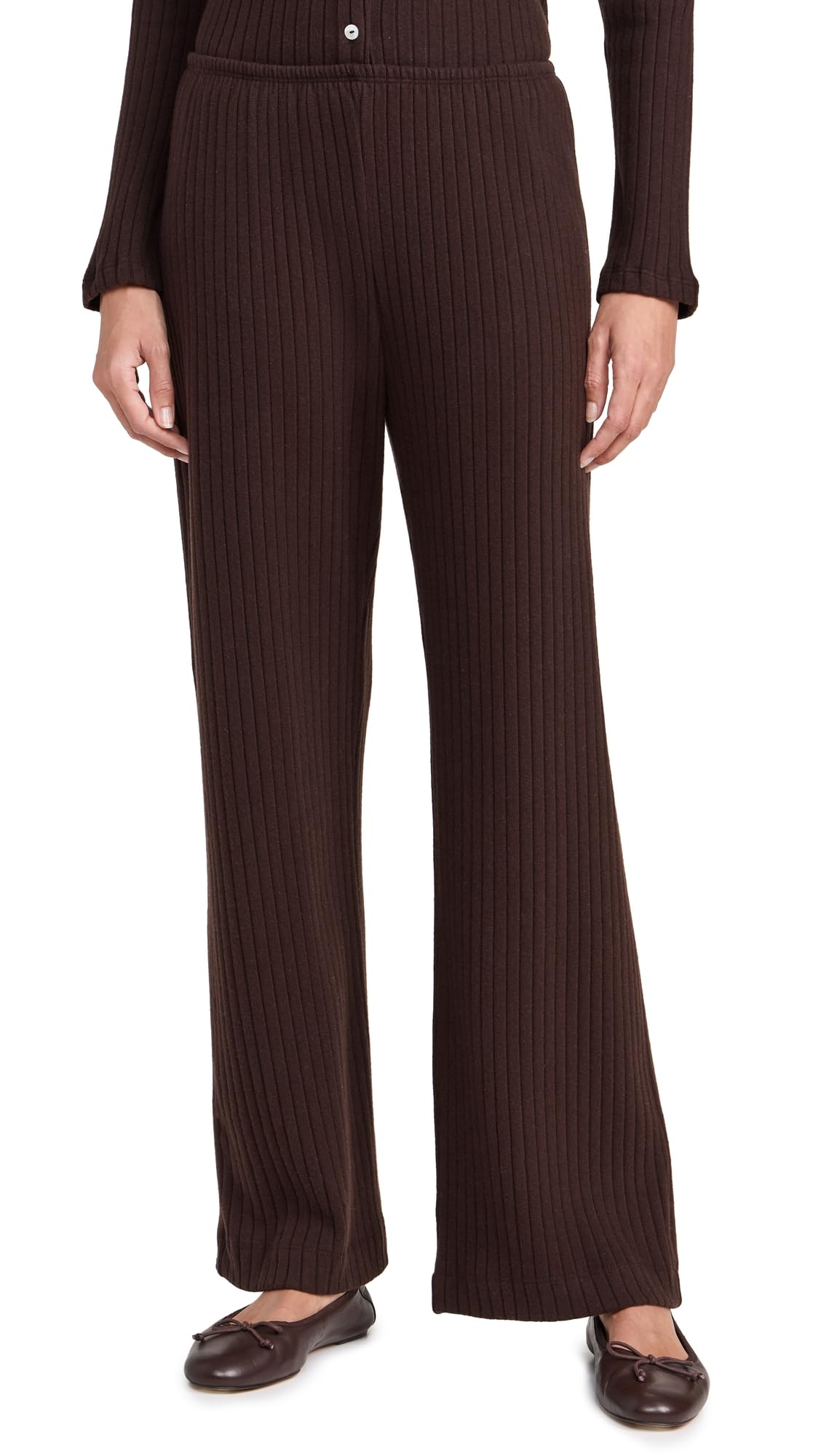 DONNI. Women's Warm Sweater Rib Simple Pants for Cold WeatherComfort Fit Versatile Style Nail Polish Colors Available in