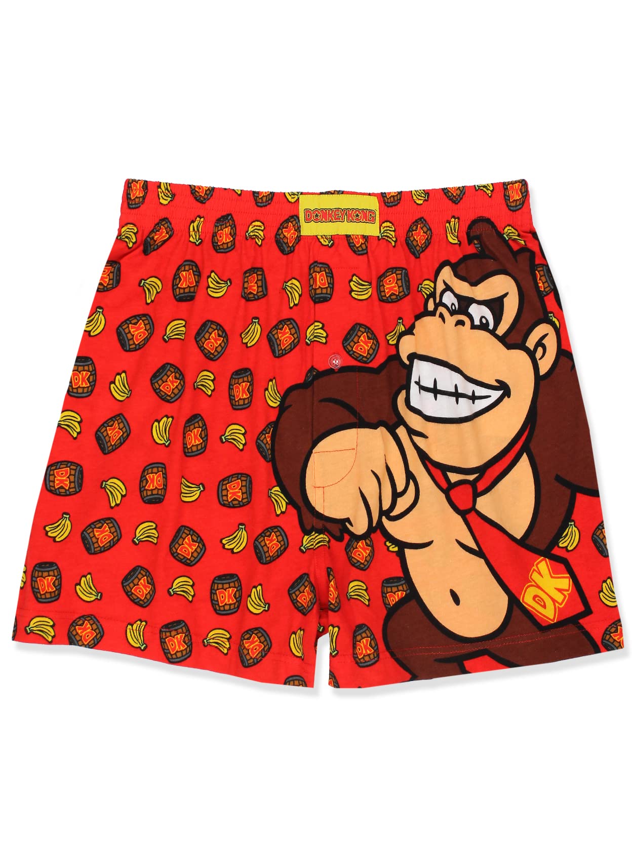Super Mario Brothers Men's Button Fly Boxer Shorts for Relaxing at Home