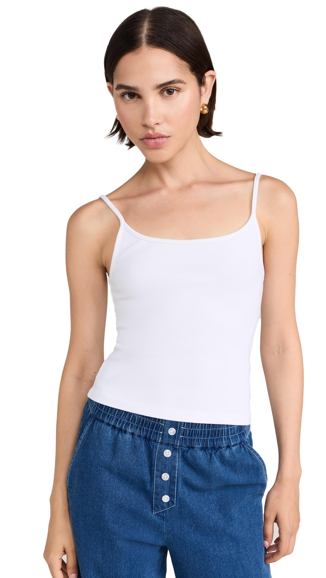 DONNI. Women's The Rib Spaghetti Tank - Comfortable & Stylish Top for Everyday Wear - Sizes S-XXXL